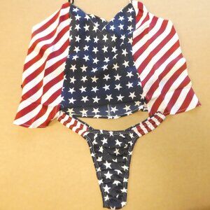 Magic Silk Camisole Set - Size: Small - Color: Red, White and Blue